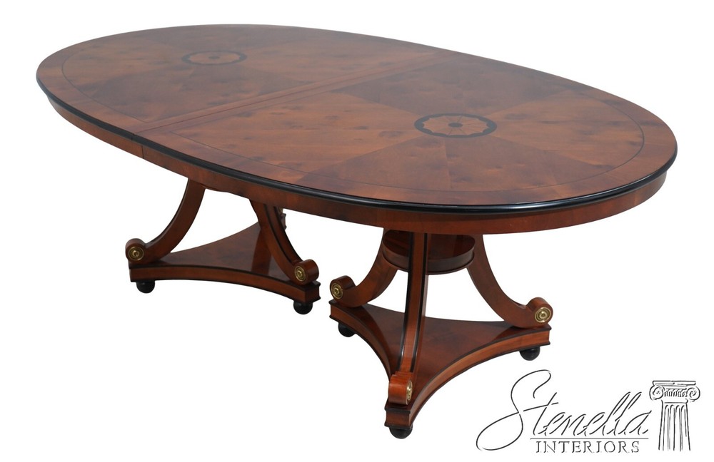 L66009: CENTURY Neoclassical Cherry Walnut Dining Room Table