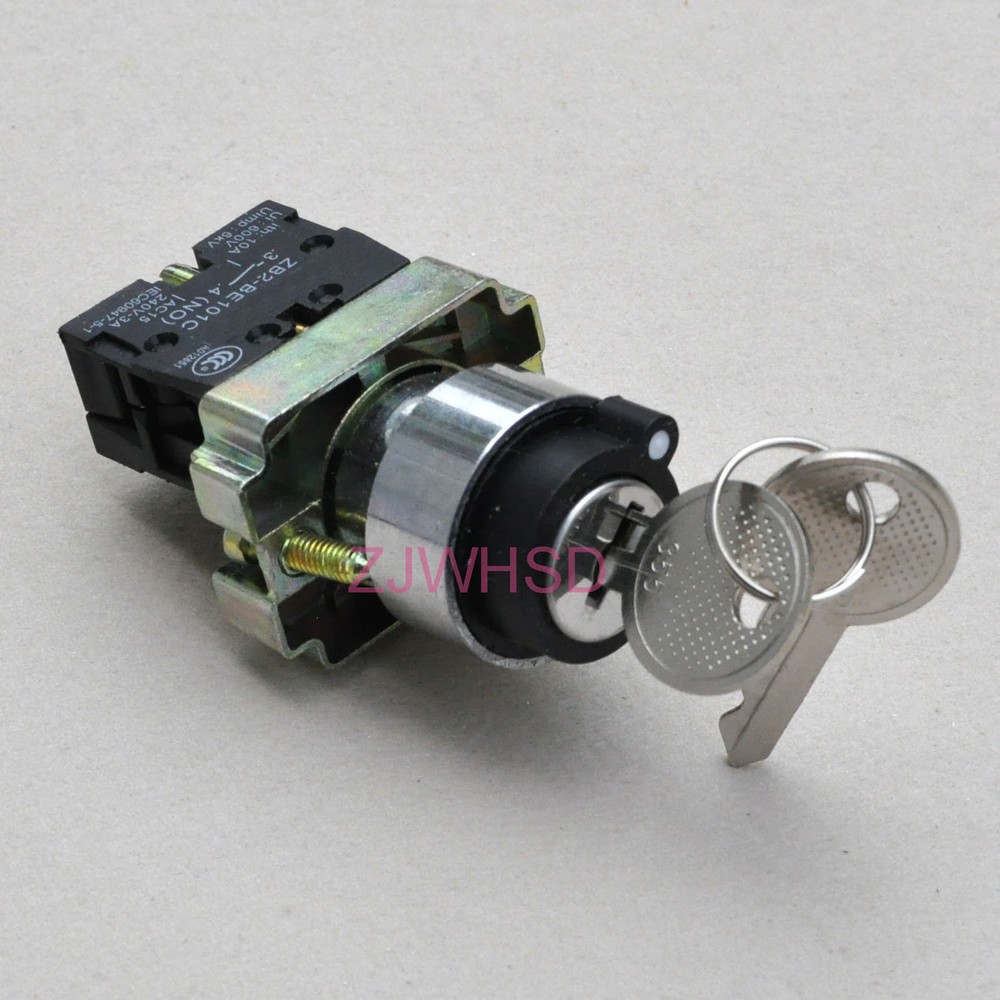 ON/OFF 2 (two) Position Selector Key Lock Rotary Switch Normally Open Contact