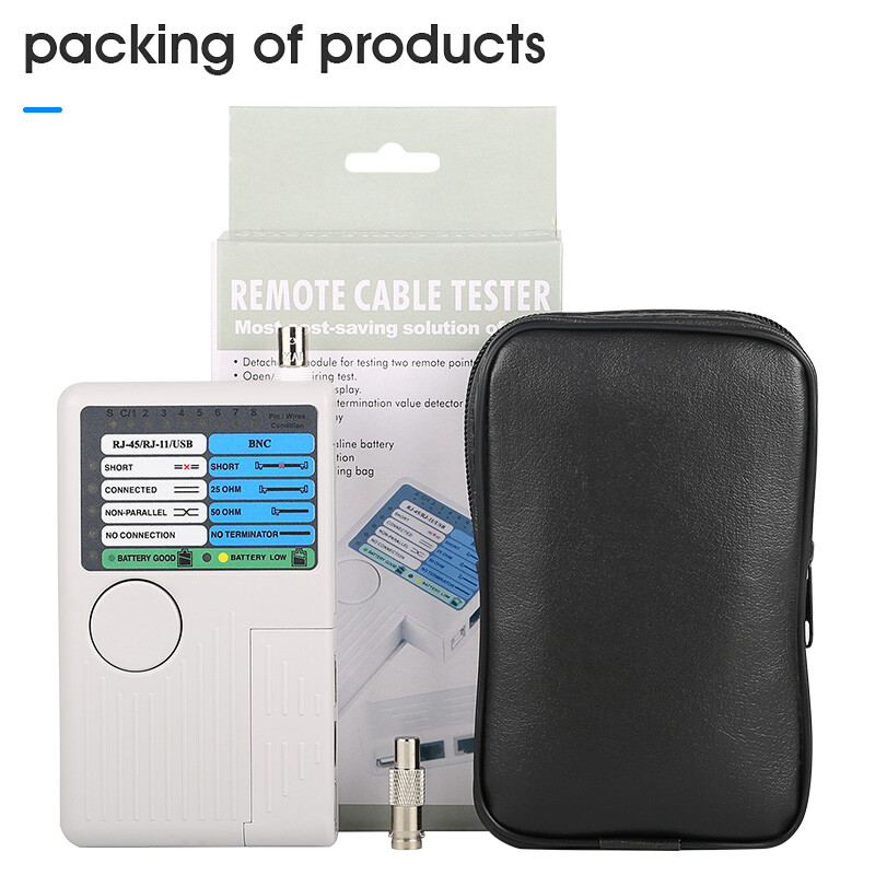 Remote RJ11 RJ45 USB BNC LAN Network Cable Tester for LAN Cable Tracker Detector