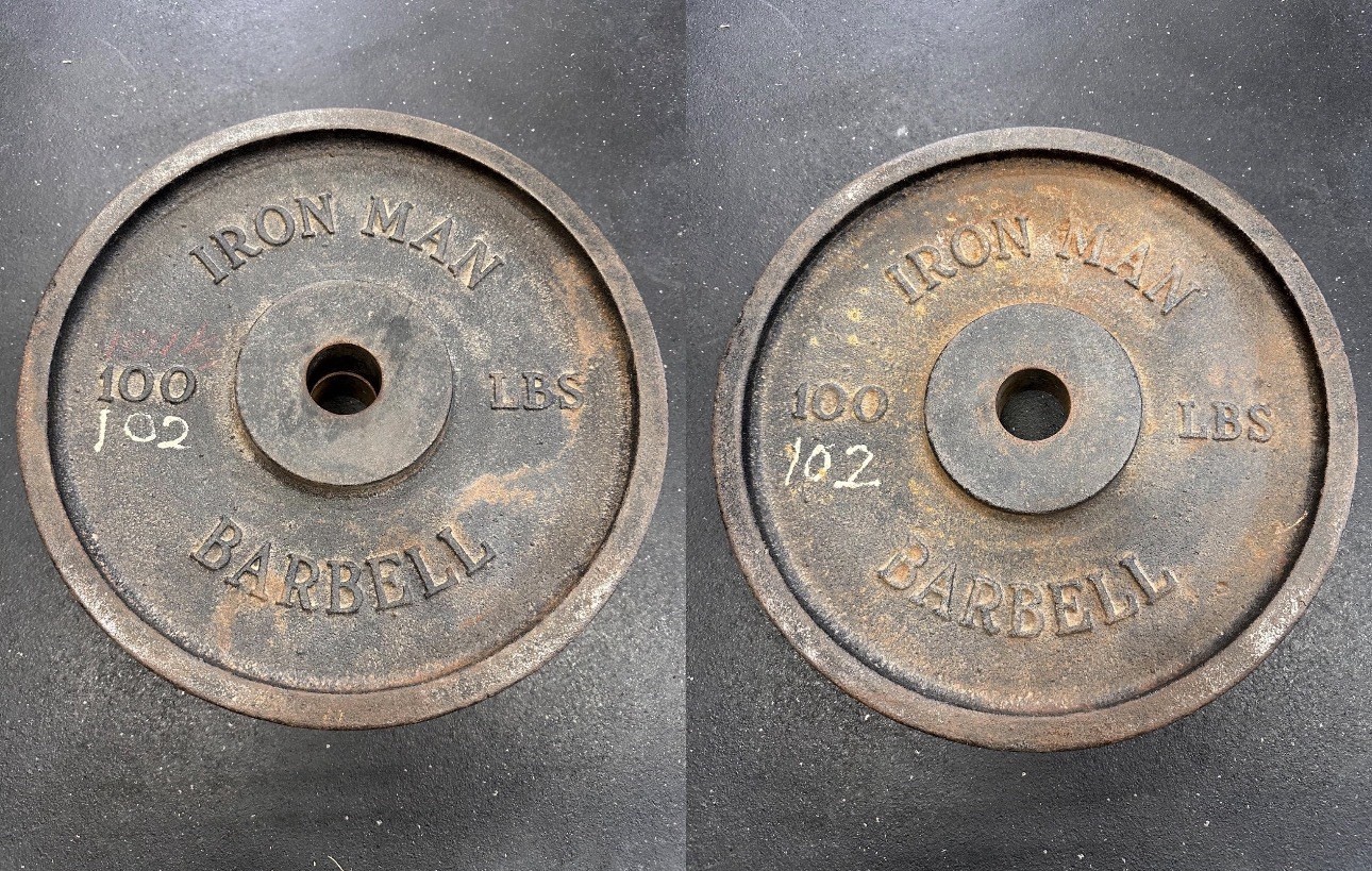 Iron Man Olympic 100lb Plates