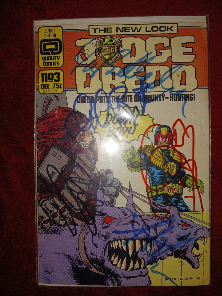 Anthrax Autographs On Judge Dredd No.3