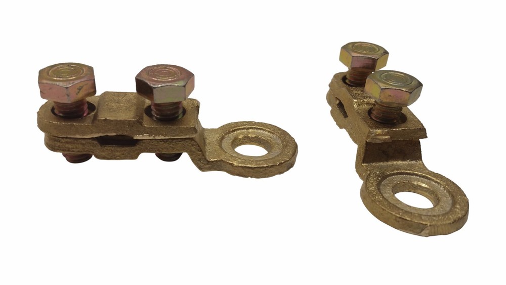 2x Solid brass Heavy Duty side battery post cable terminal connectors