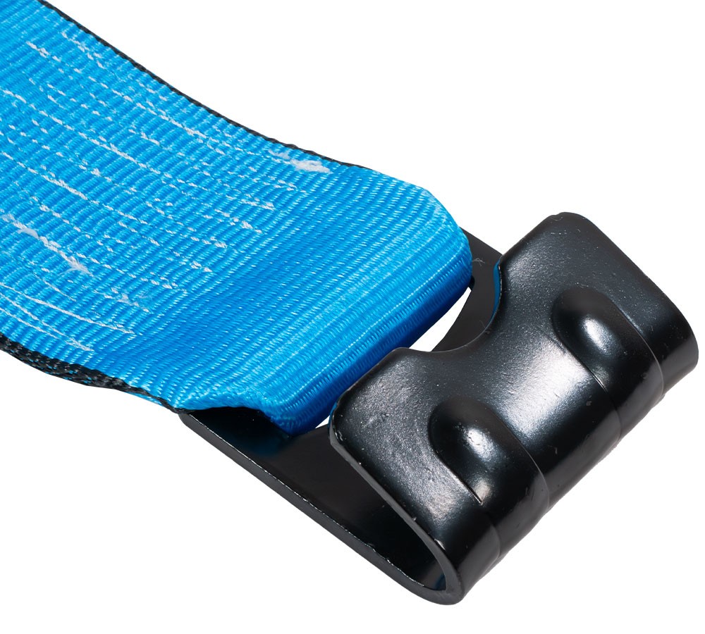 4PK 4"x20' Blue Winch Tie Down Straps w/Flat Hooks WLL# 5400 lbs for Flatbed ...