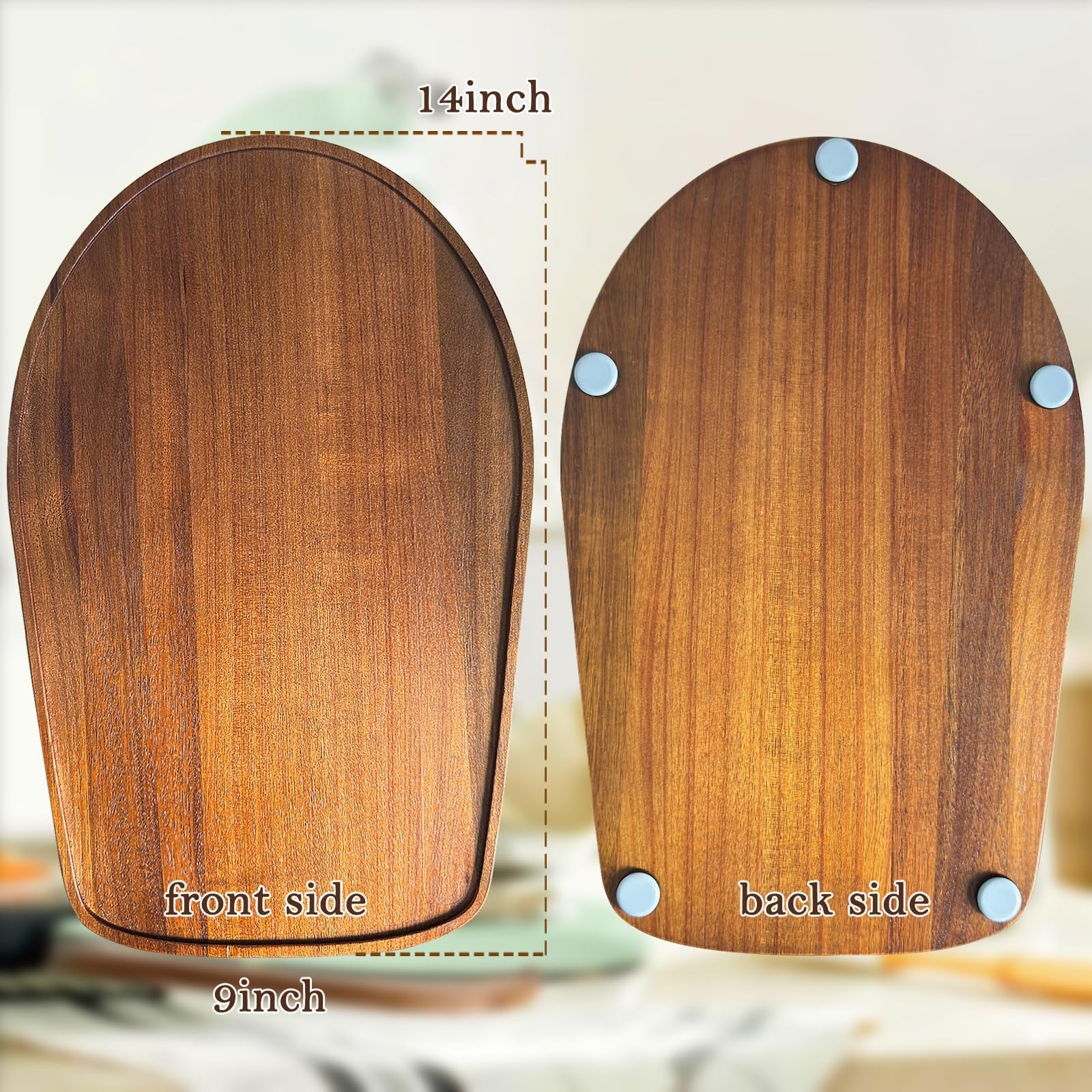 Acacia Wood Mixer Slider Mat for KitchenAid 4.5-5 Qt Tilt-Head Stand,