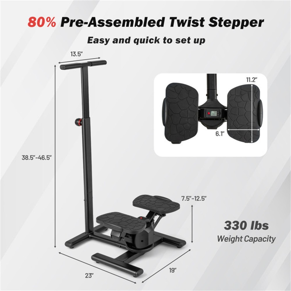 Multi-Functional Exercise Stepper - Step+Twist Design, 300lbs Capacity, Non-Slip
