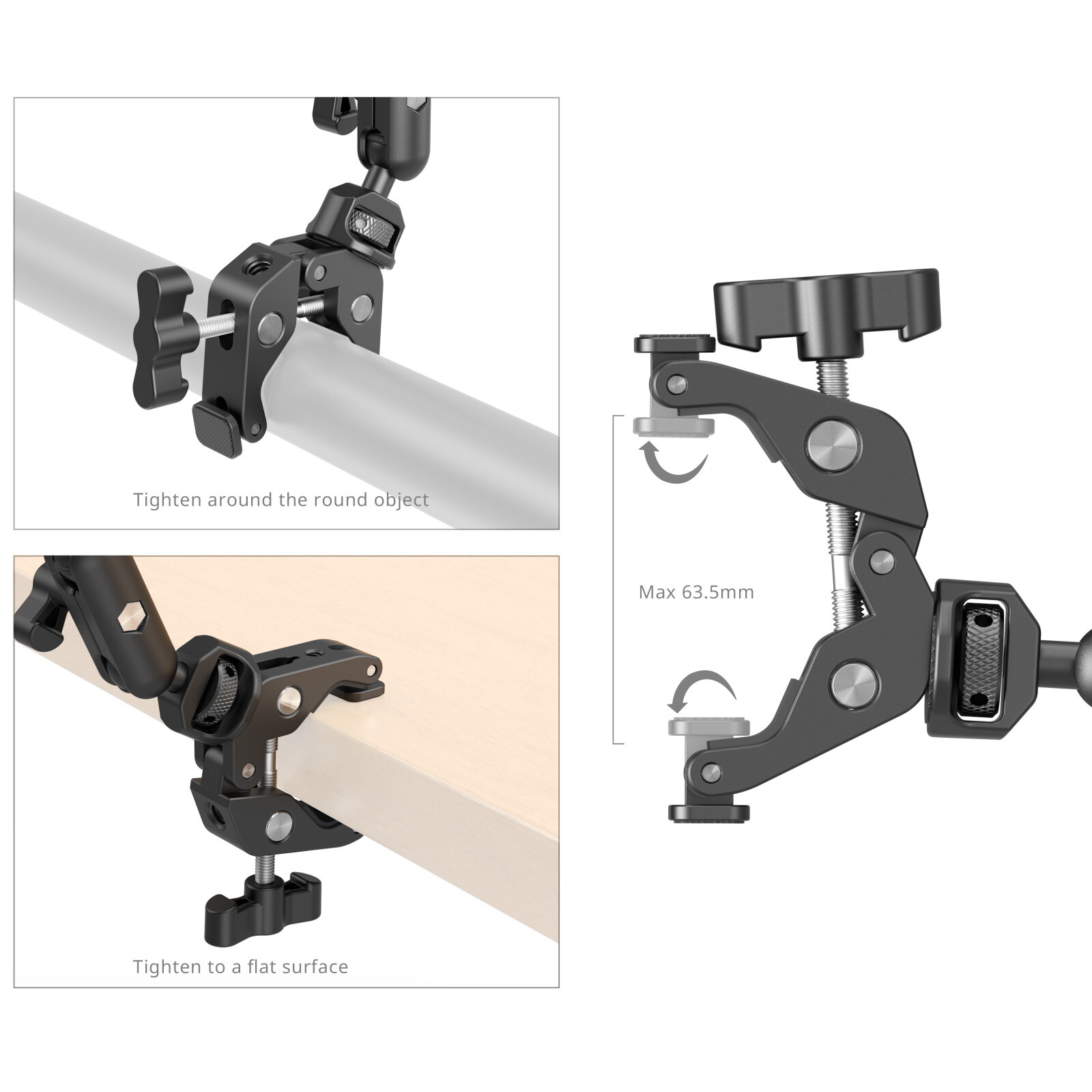 SmallRig 22" Magic Arm w Clamp, Overhead Phone Mount, Flexible Desk Camera Mount