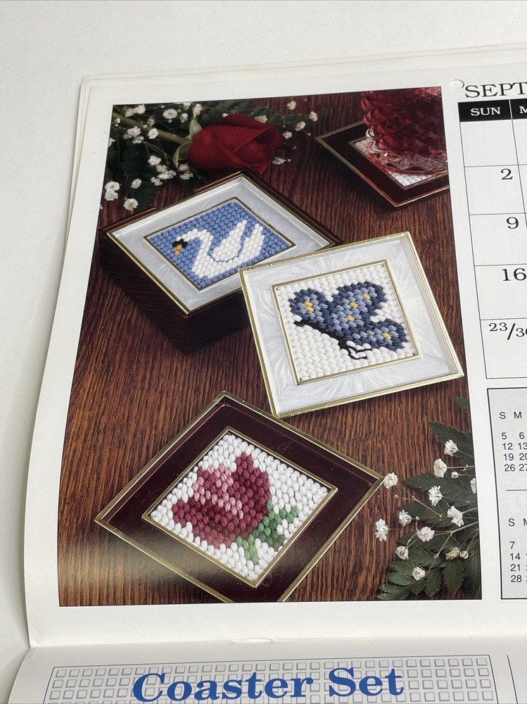 Needlecraft 1990 Plastic Canvas Calendar 12 Designs Pattern