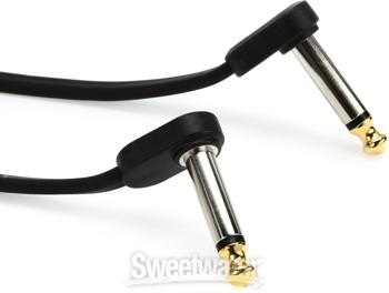 D'Addario Angled Flat Patch Cable - 4" Twin Pack