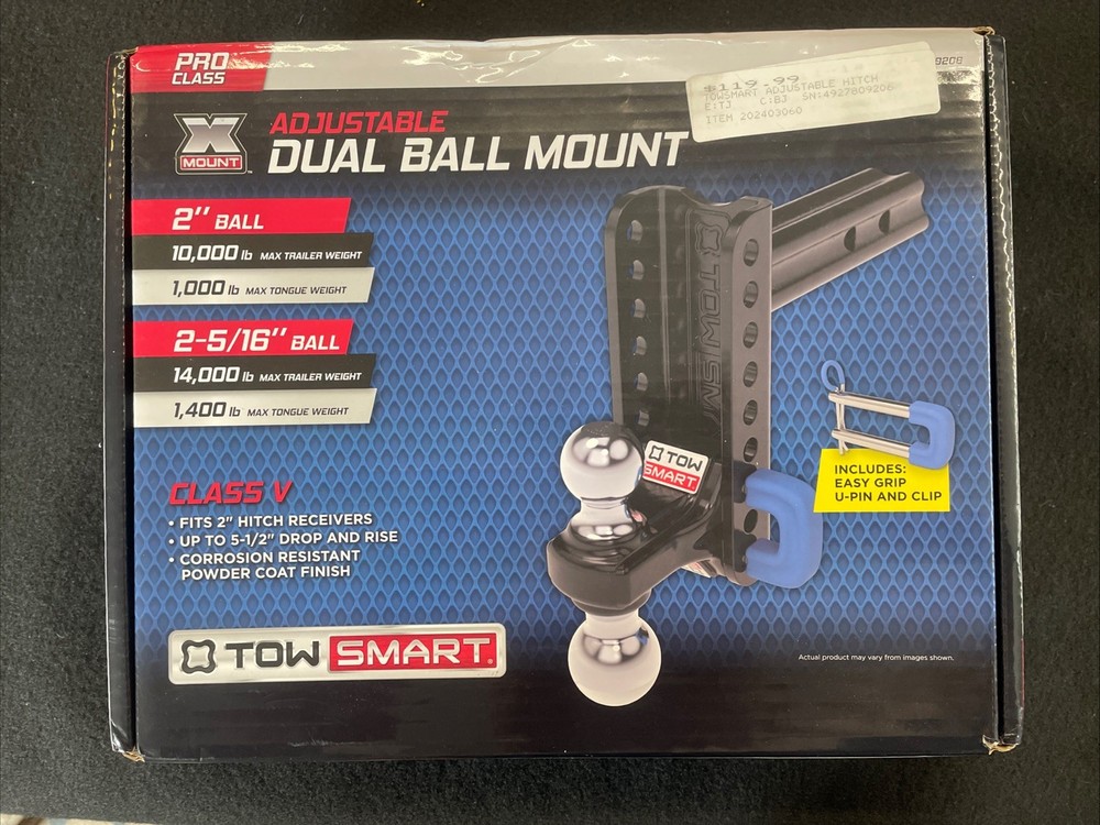 NEW Pro Class Adjustable XMount Trailer Hitch Dual Ball Mount