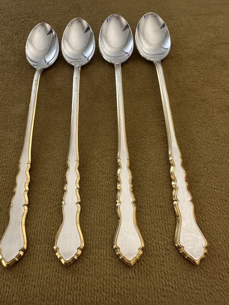 1847 Rogers Bros. Golden Centennial (4) ICED TEASPOONS
