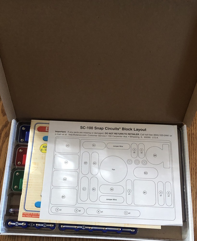 Electrical Circuit Board - 100 Projects - SNAP CIRCUIT JR. New In Opened Box