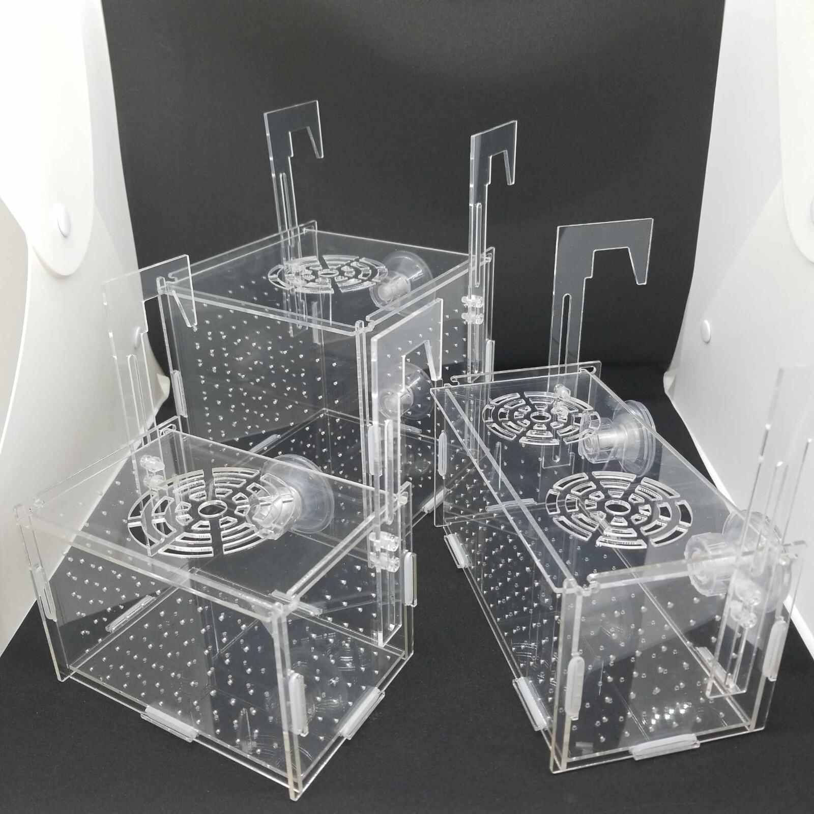 Aquarium Fish Clear Breeding Box 3 Sizes Acrylic Breeder Guppy Snails Betta Fry