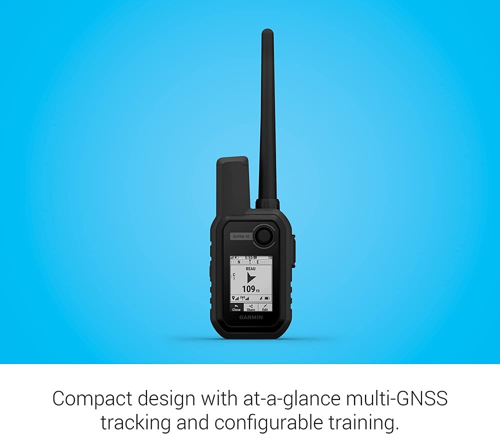 Garmin Alpha 10 Handheld GPS Compass Compact Tracking and Training Dog Device