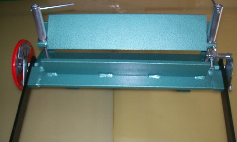 Angular scale and a bending angle limiter for our sheet metal benders.