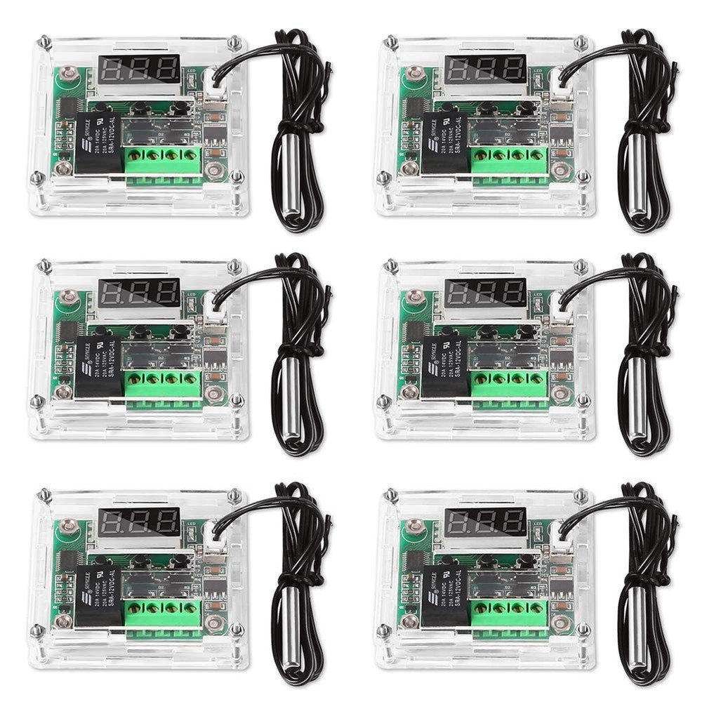 6PCS Temperature Controller Module XH-W1209 LCD Display Digital Thermostat Modul