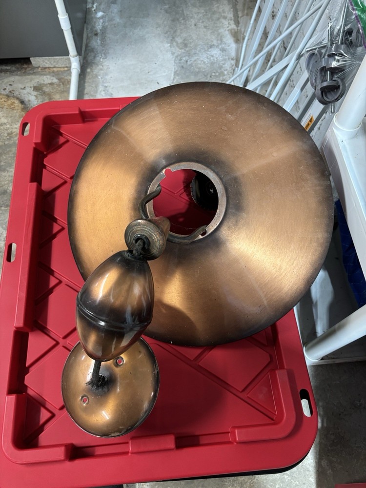 Mid Century Vintage Copper Pendant Light