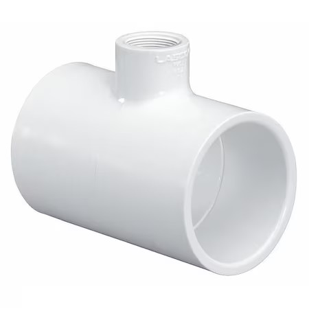 Pvc Reducer Tee, Socket X Socket X Socket, 2 1/2 In X 2 1/2 In X 3/4 In Pipe