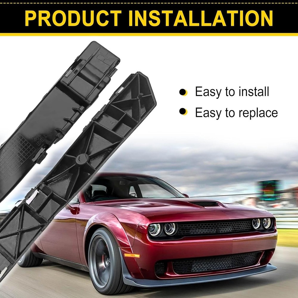 Front Bumper Left Right Bracket Set Compatible with Dodge Journey 2009-2018 Repl