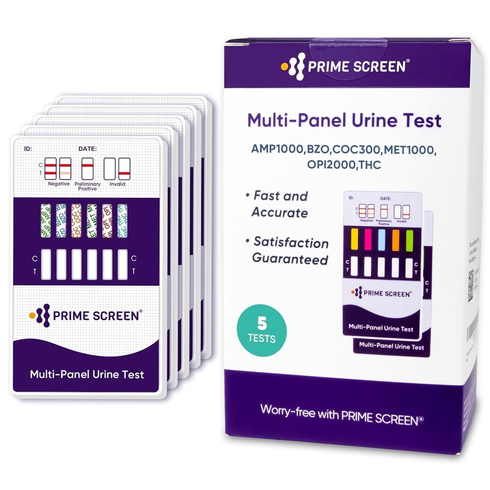 Multi-Scenario 5 Pack 6 Panel Urine Drug - Fast Home & Workplace Testing