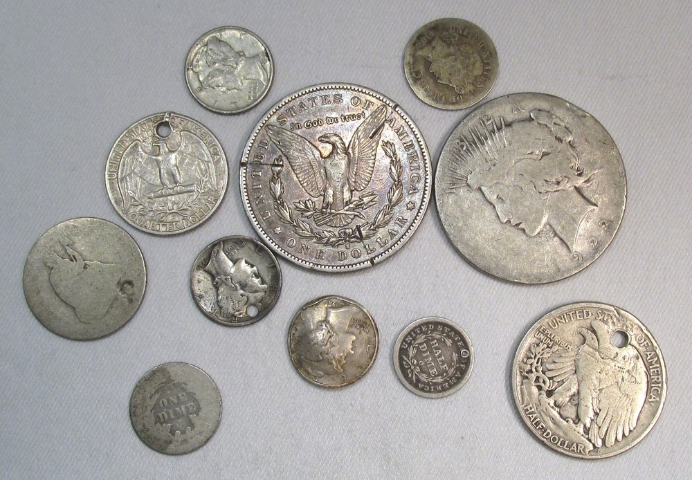 90% Silver Mutilated Coin Lot MCL37
