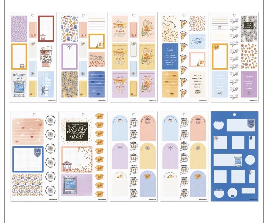 HAPPY PLANNER GILMORE GIRLS VALUE PACK STICKERS and MINI PLANNER LIMITED EDITION