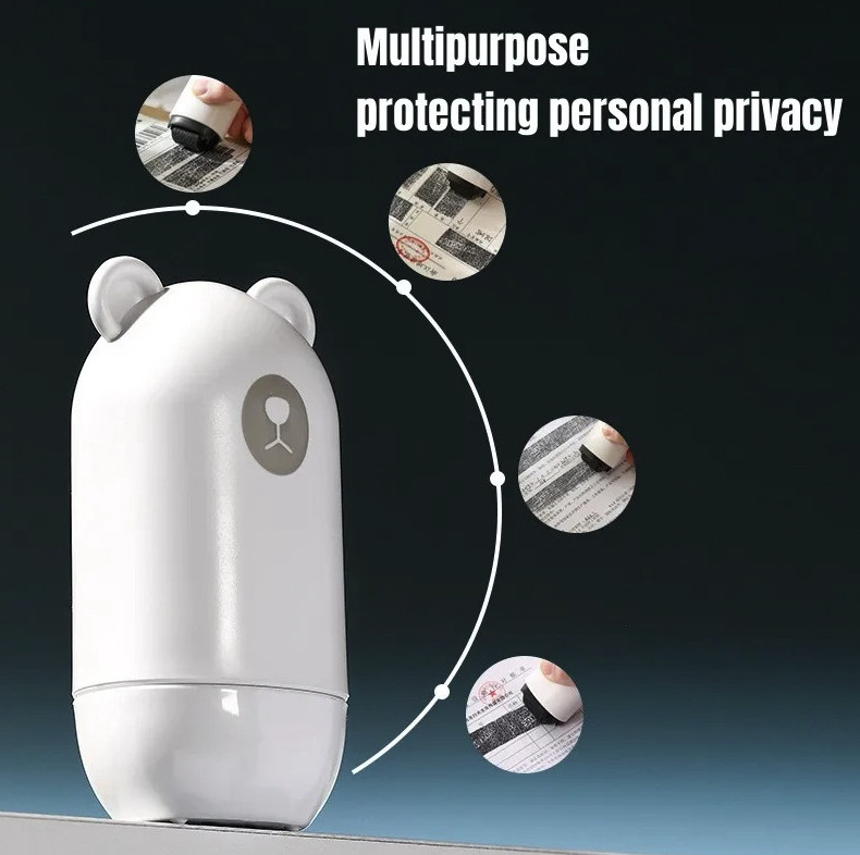 1pc Privacy Protection Roller Stamp ID Guard Seal Roller Confidential Data Cover