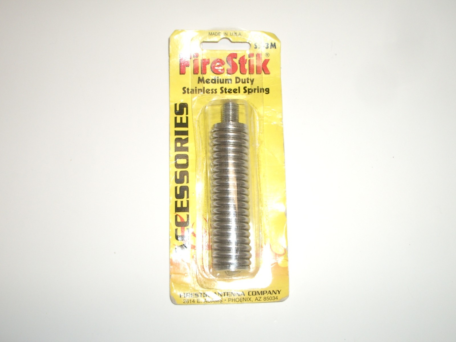 FIRESTIK SS-3M MEDIUM DUTY STAINLESS STEEL SPRING FOR 3/8-24 CB ANTENNA