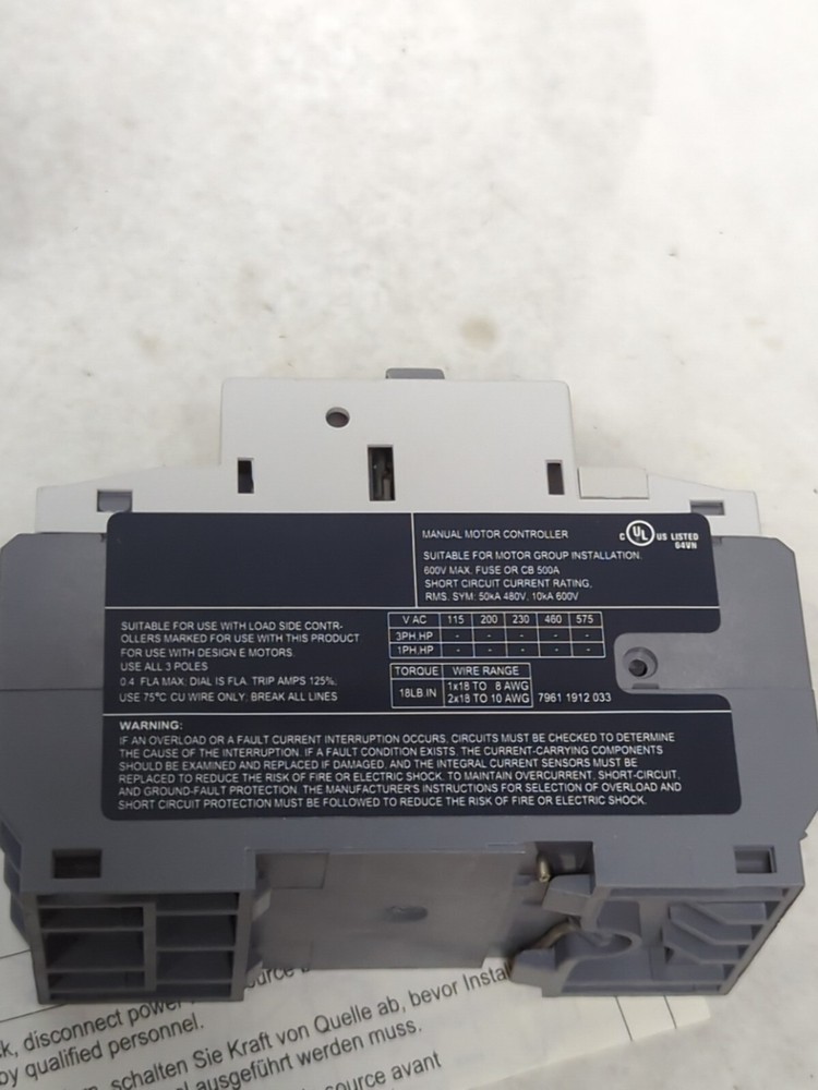 CERUS,CMS-32S,MANUAL MOTOR STARTER FOR CONTACTOR NEW