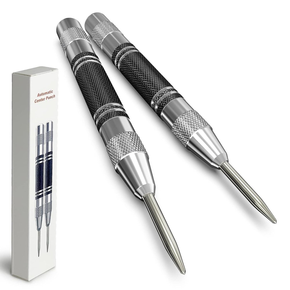 Professional 2 Piece Center Punch Set - Adjustable Tension & Durability
