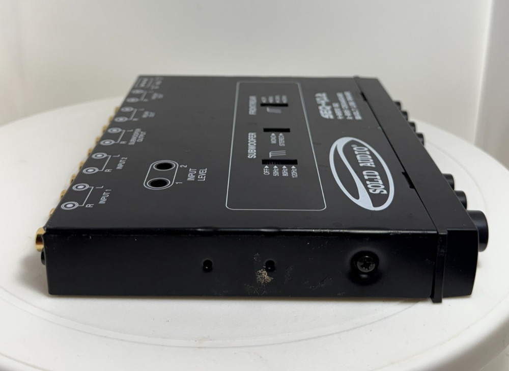 Solid Audio SEQ-412 4-Band EQ 2-Way Crossover 12V Line Driver