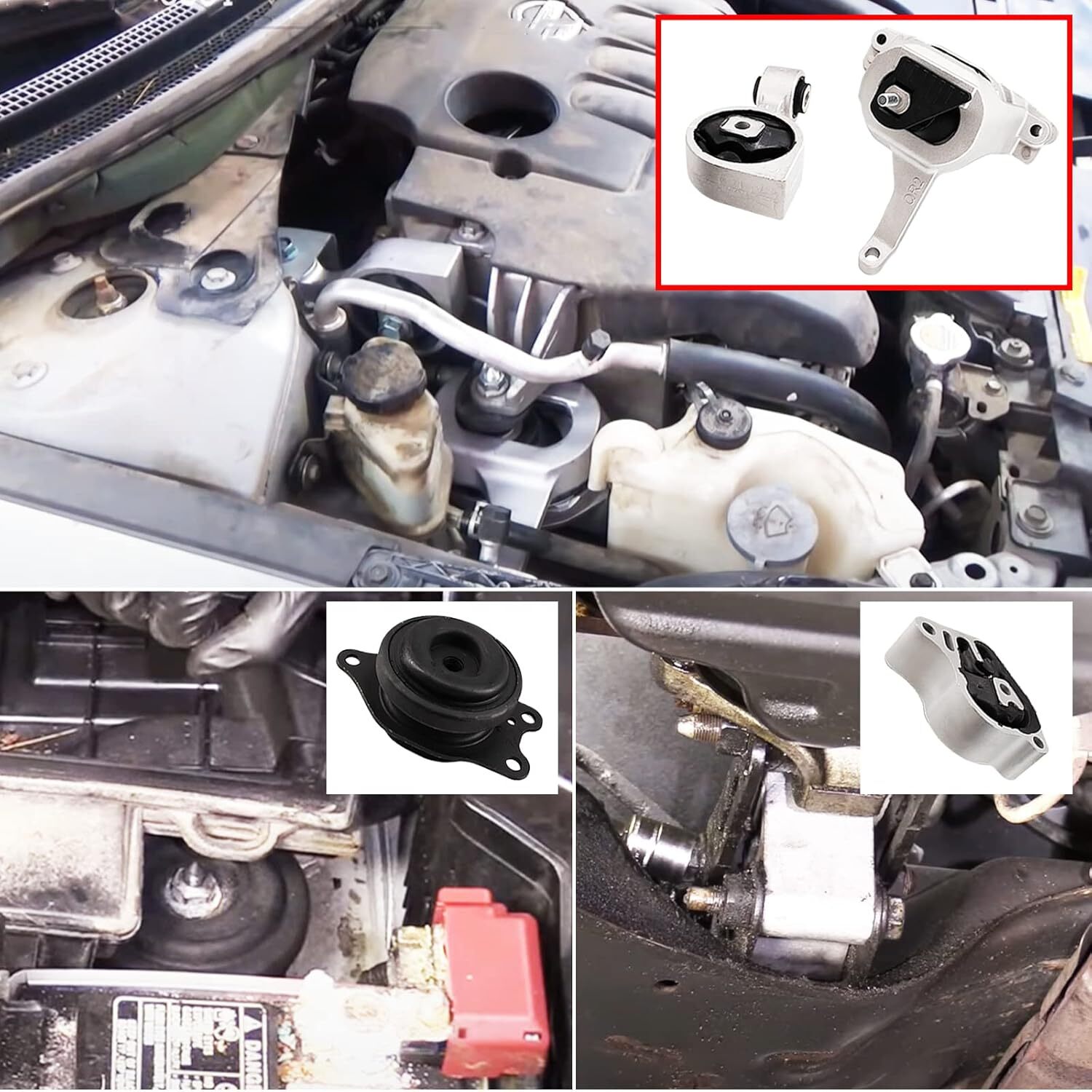 4PCS Engine Motor & Trans Mount Auto Set For 2007-2017 Nissan Altima 2.5L CVT