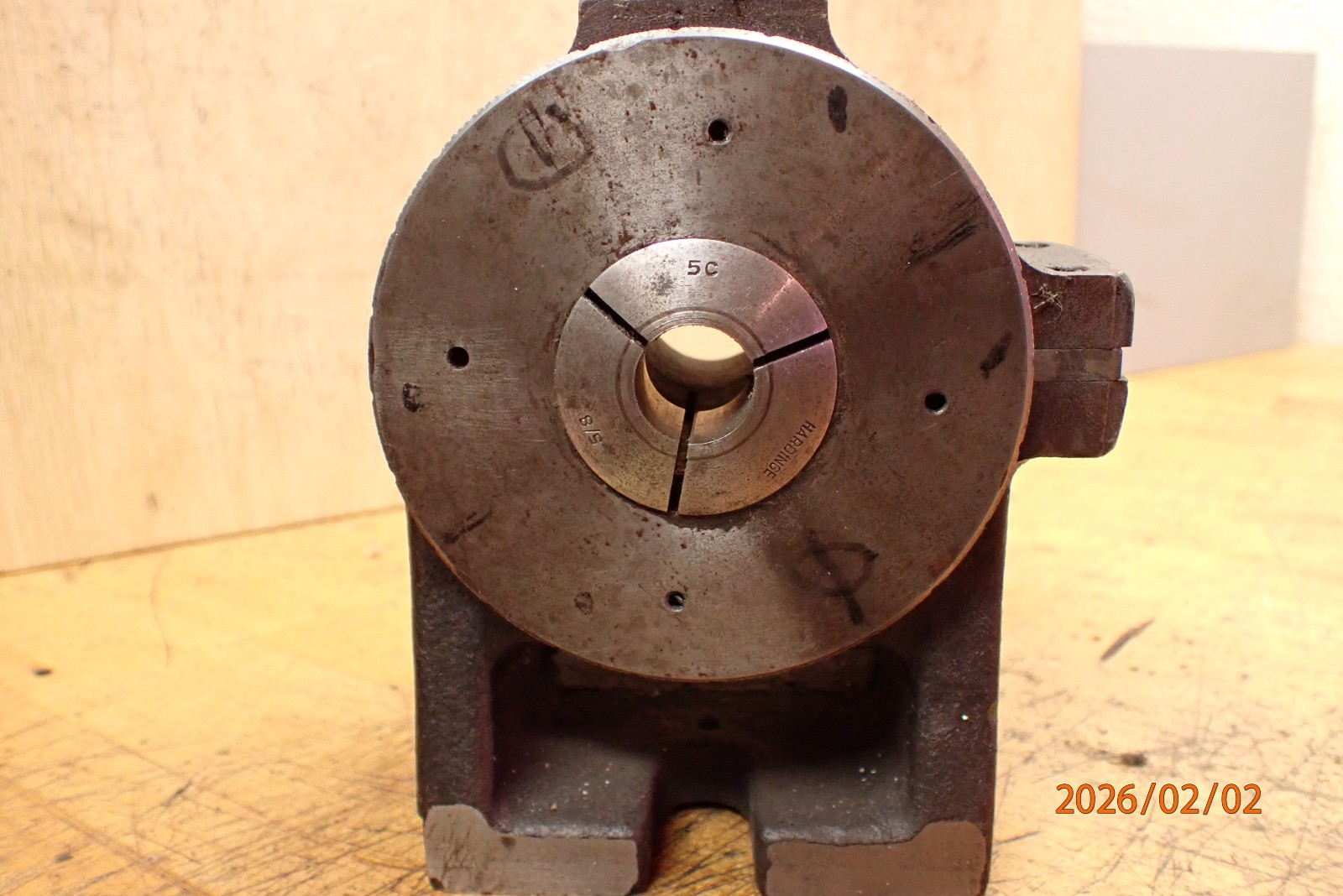 LOT BR45K: KALAMAZOO INDUSTRIES 5C COLLET INDEX FIXTURE W/ DRAW BAR