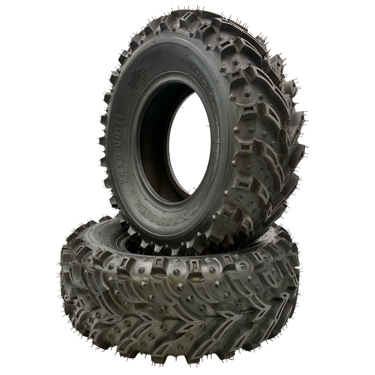 Set of 2 - 24x8.00-11 6PR Mud Crusher ATV Tire