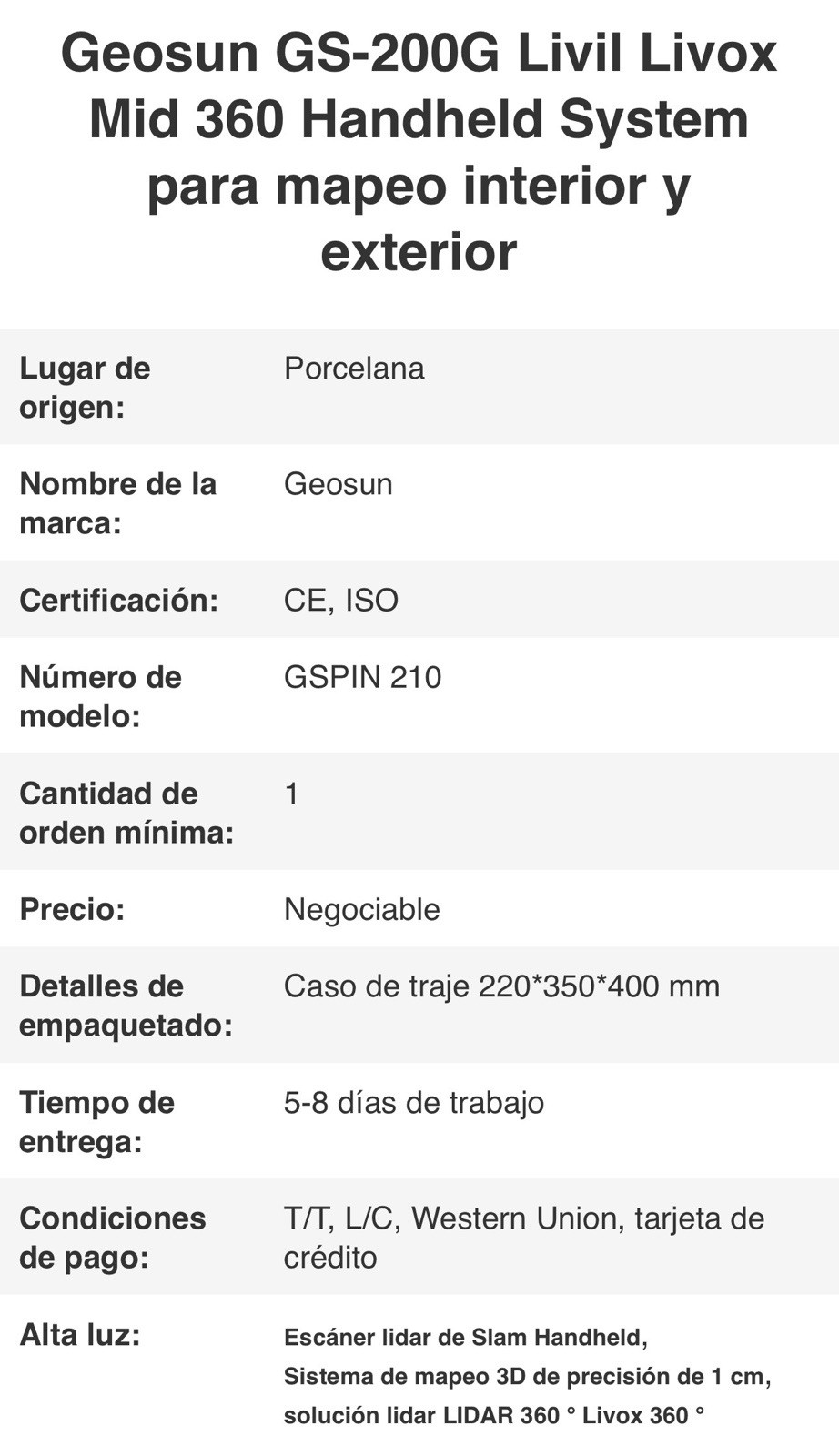 Slam GS200, módulo RTk, En Topografía, Ingenieros arquitectos entrega inmediata