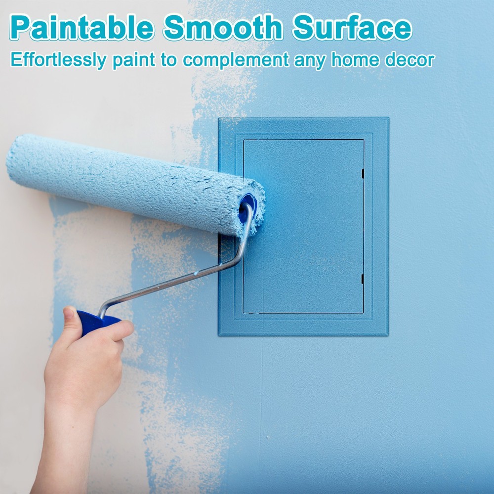 1-Pack Access Panel for Drywall, 5.7x8" Plastic Self Adhesive Cover [Gray]