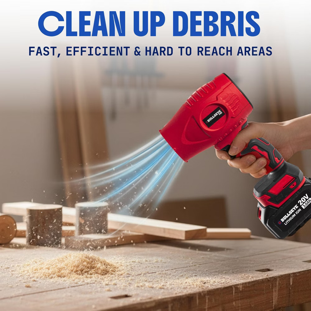 Bullseye Blower Cordless 20V Handheld Electric Leaf Dust Blower 24,000 RPM New