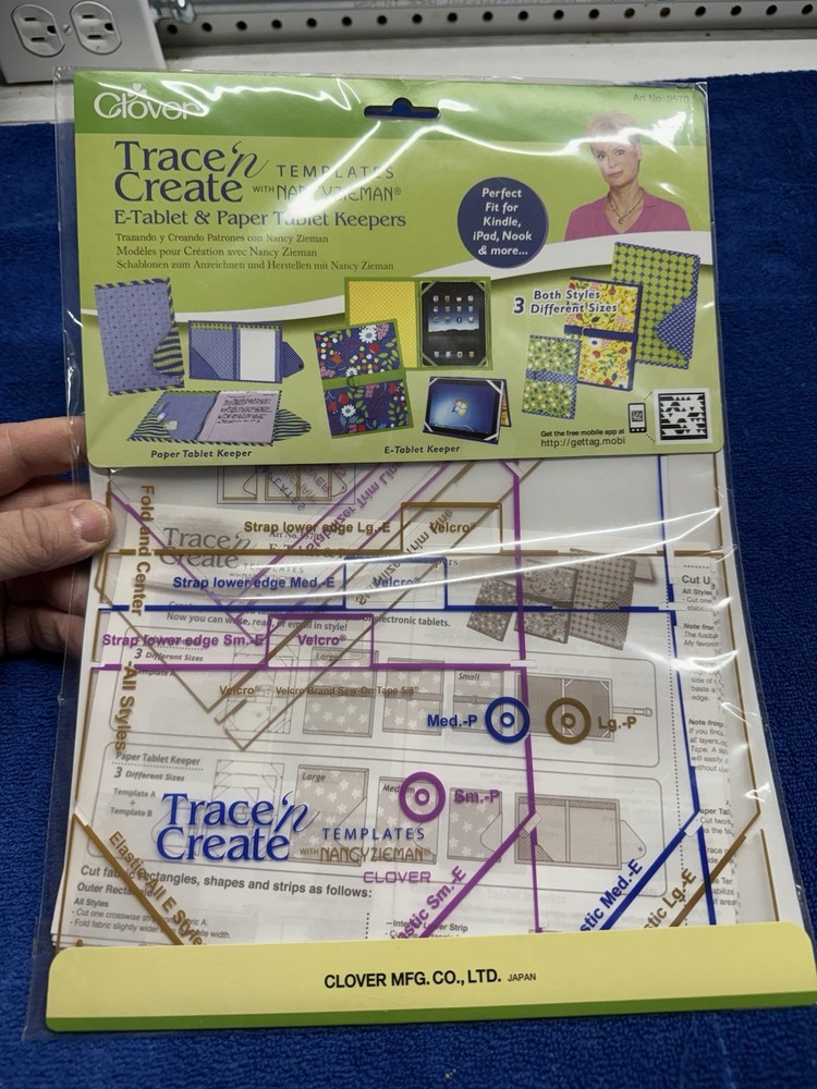 Nancy Zieman Clover Trace n Create Paper E Tablet Keepers Template 9570