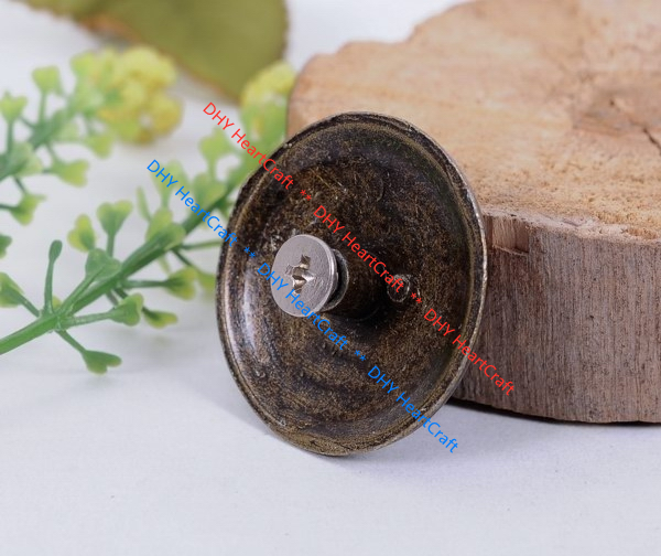 10pcs 32MM Dome Diable Copper Flower Pattern Leathercrafts Conchos Screwback