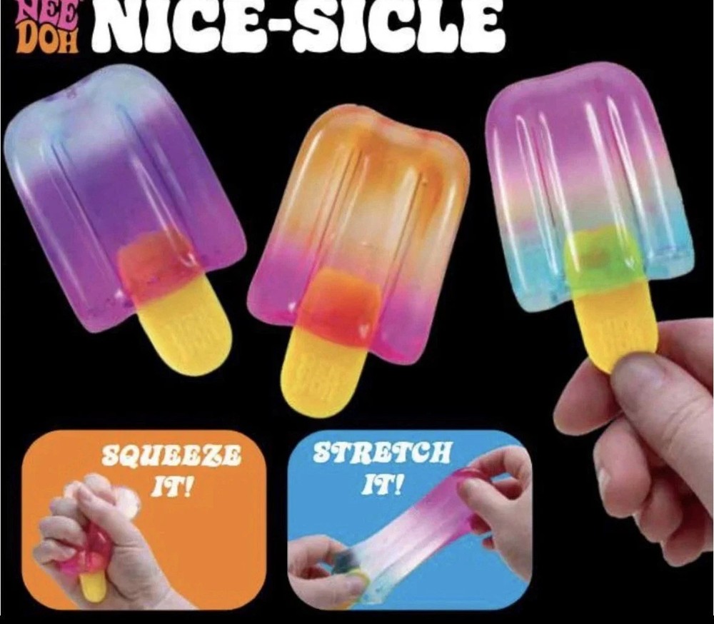 Nee Doh Needoh Nice-Sicle Popsicle Multicolor New 1PC Random Color AUTHENTIC