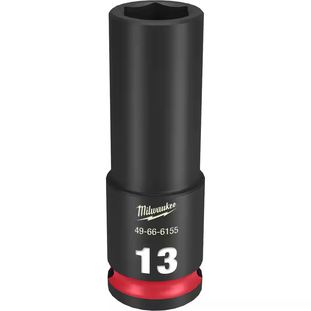 SHOCKWAVE 3/8 In. Drive 13Mm Deep 6 Point Impact Socket (1-Pack)