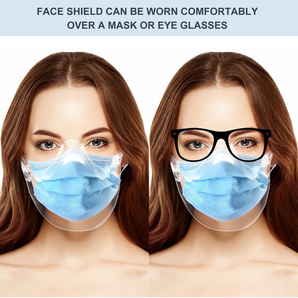 DIGIGRE 5PCS Transparent Face Shield, Lightweight 5 Pcs, Transparency