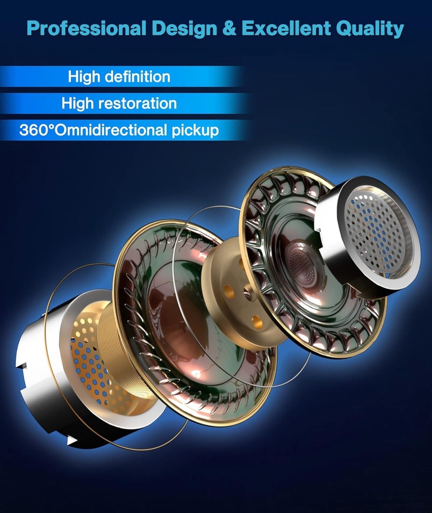 Wireless Lavalier Microphone for Android/iPhone/Computer/Laptop, Wireless Mic fo