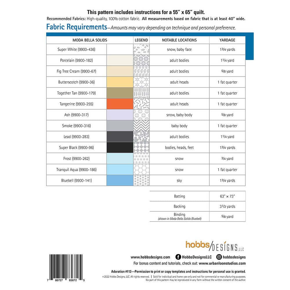 Hobbs Designs Adoration Quilt Pattern