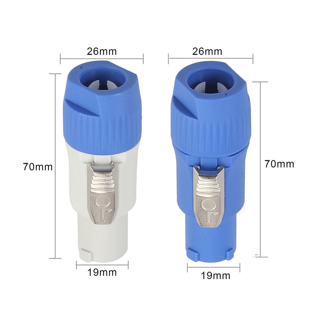 10Pcs/set PowerCON Type A NAC3FCA+NAC3MPA-1 Chassis Plug Panel Adapter Connector