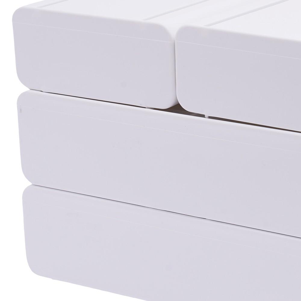 Office Storage Box with 4 Drawers Plastic Stackable Storage Drawers Organizer