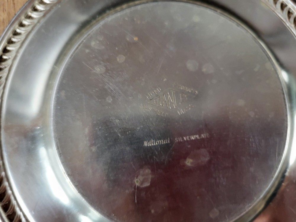 Set Of 2 Vintage Stanley Home Products National Silverplate Plates