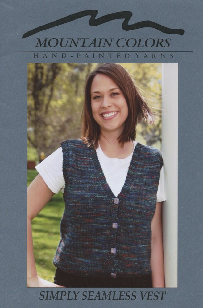 Mountain Colors Knitting Pattern Simply Seamless Vest -3 sizes - Pattern Only