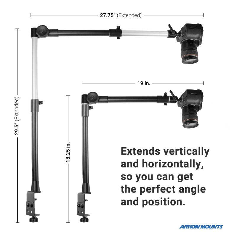 Arkon DSLRTABMG5 Overhead Camera Mount. Includes Camera, Tablet, & Phone Holders