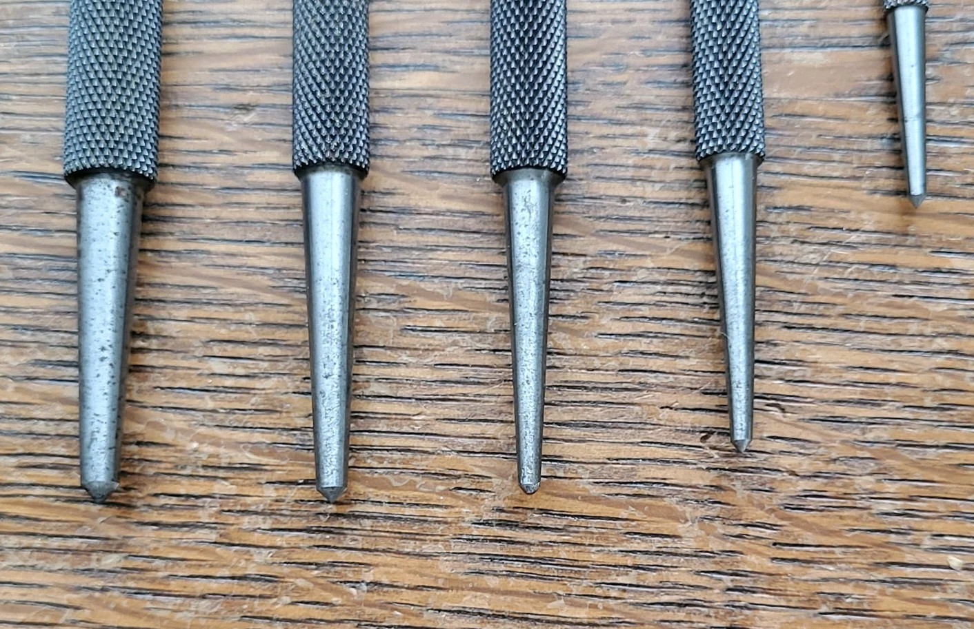 Vintage L. S. Starrett No. S 117 Set of (5) Center Punches Machinist Tools USA