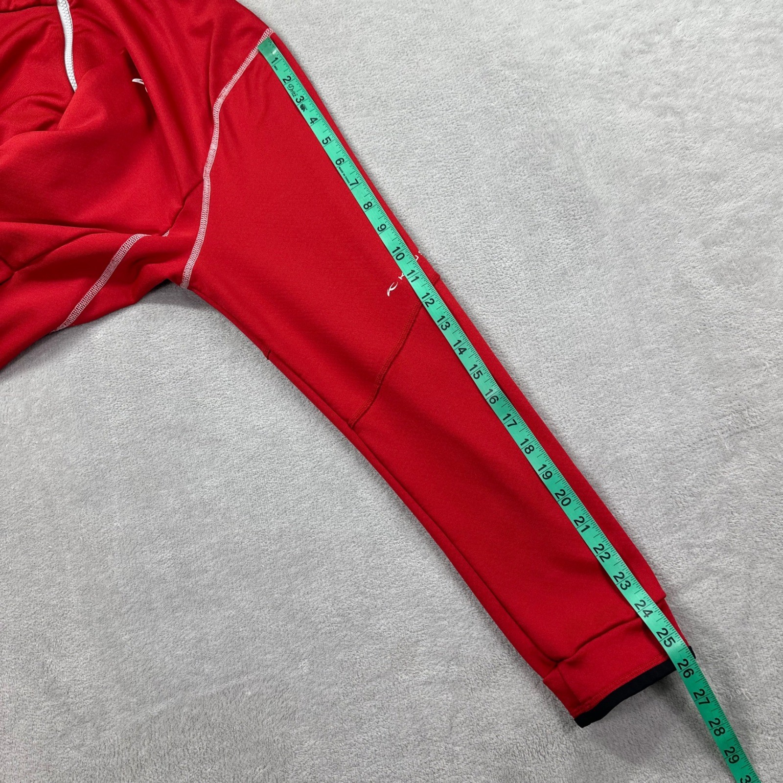 KJUS Denholm Jacket Men XL Red Full Zip Lightweight Technical Midlayer Outdoors